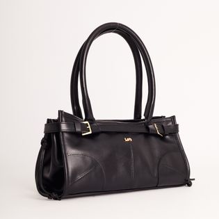 Bolsa couro design - PRETA