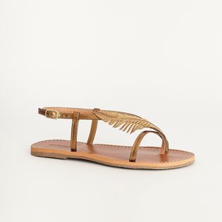 Rasteira Pena Strass - BRONZE