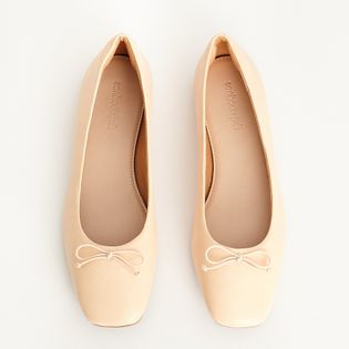 Sapatilha Bico Quadrado Laço - ROSA QUARTZO