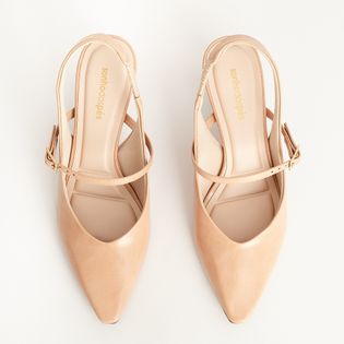 Scarpin Sling Back Bico Quadrado - ROSA QUARTZO