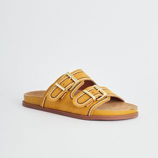 Papete Camurça Boho - AMARELO MOSTARDA