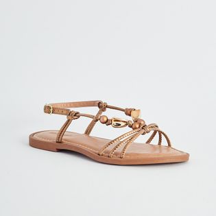 Rasteira Enfeites Orgânicos Metalizado - BRONZE