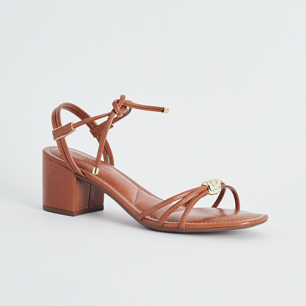 Sandália Salto Baixo Oferta em Sandália Feminina Salto Baixo