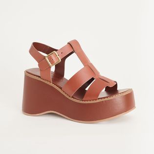 Plataforma Fernanda em couro - EXPRESSO