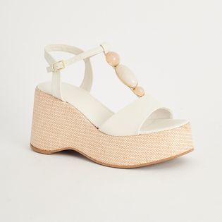 Plataforma Pedras Salto Ráfia - COTTON