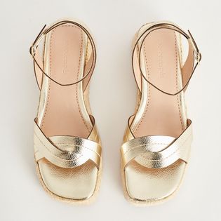 Plataforma Metalizado Curvas Salto Corda - CHAMPAGNE