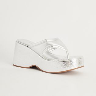 Plataforma Metalizada Tiras Largas - PRATEADO