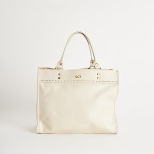 BOLSA COURO MÉDIA DETALHE PESPONTO - COTTON