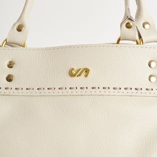 BOLSA COURO MÉDIA DETALHE PESPONTO - COTTON