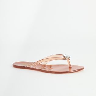 Chinelo PVC Strass - CAPUCCINO