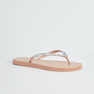 Chinelo Pedraria - ROSADO/CRISTAL
